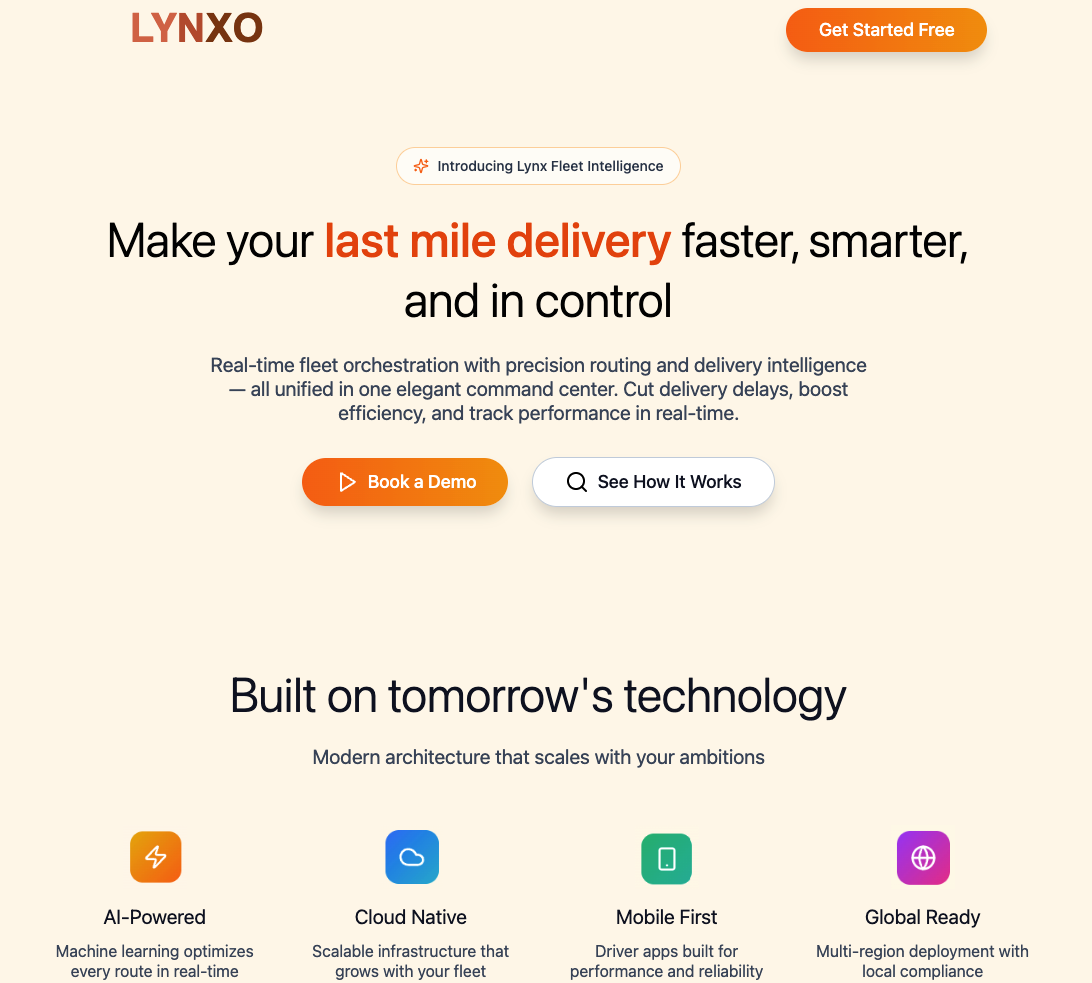 lynxo-ai last mile delivery solution